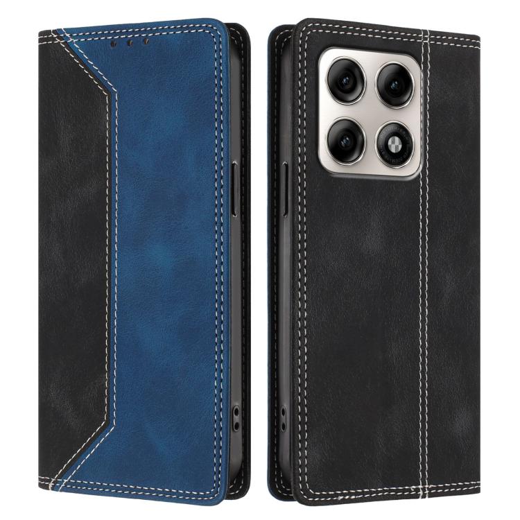 For Motorola Edge 70 Pro 5G Skin Feel Two-tone RFID Blocking Vegan Leather Phone Case