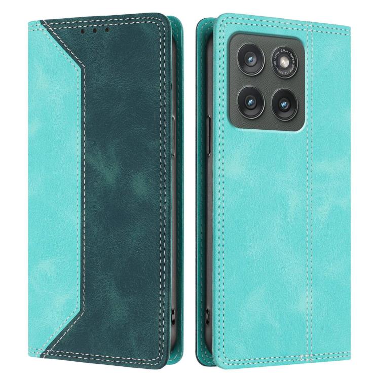For Motorola Edge 5G 2026 Skin Feel Two-tone RFID Blocking Vegan Leather Phone Case