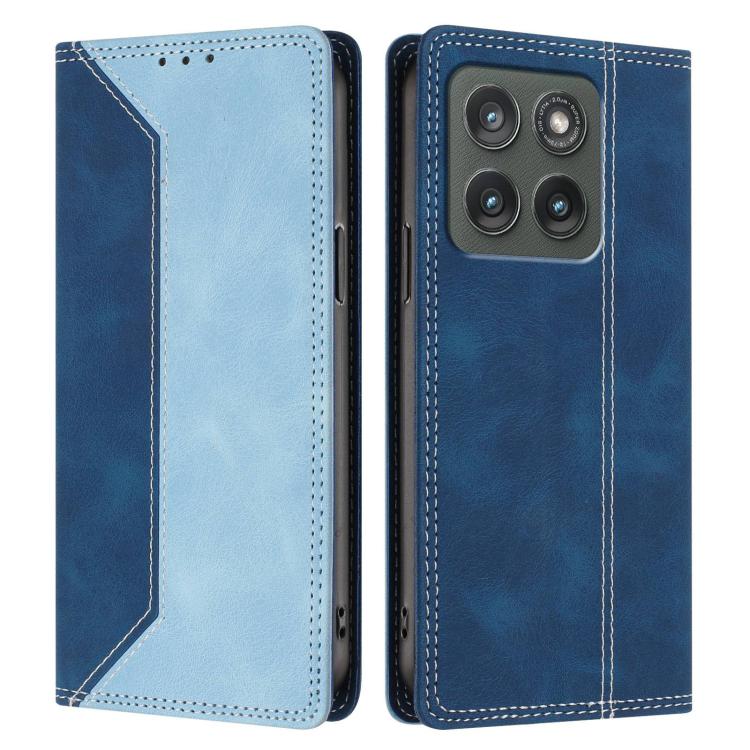 For Motorola Edge 5G 2026 Skin Feel Two-tone RFID Blocking Vegan Leather Phone Case
