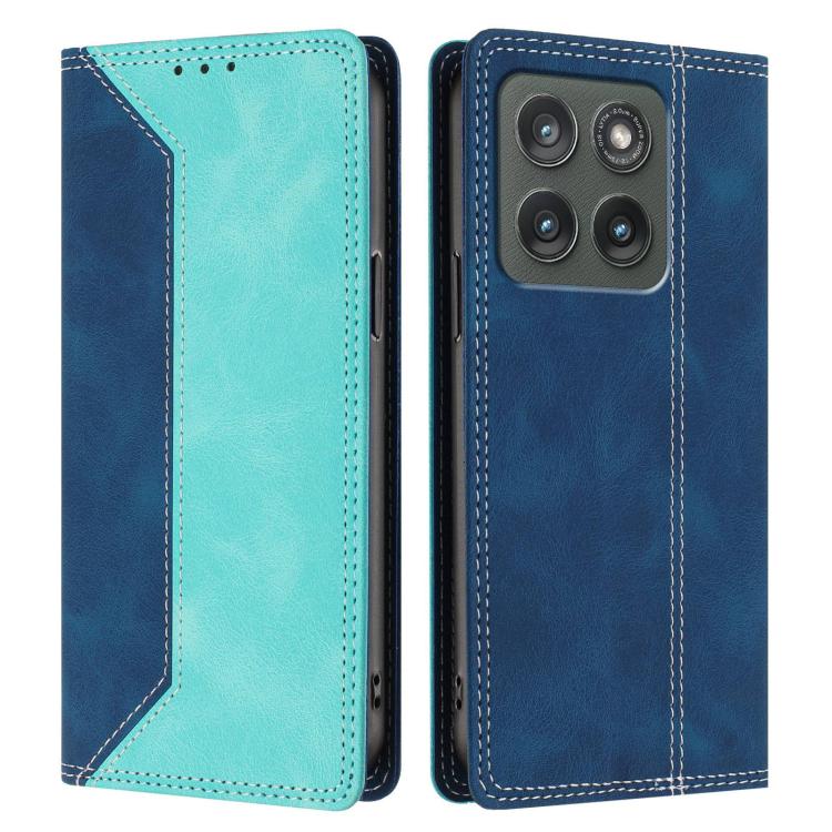 For Motorola Edge 5G 2026 Skin Feel Two-tone RFID Blocking Vegan Leather Phone Case