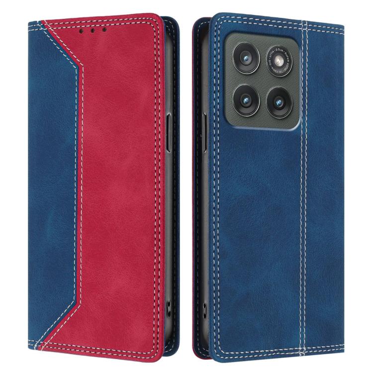 For Motorola Edge 5G 2026 Skin Feel Two-tone RFID Blocking Vegan Leather Phone Case