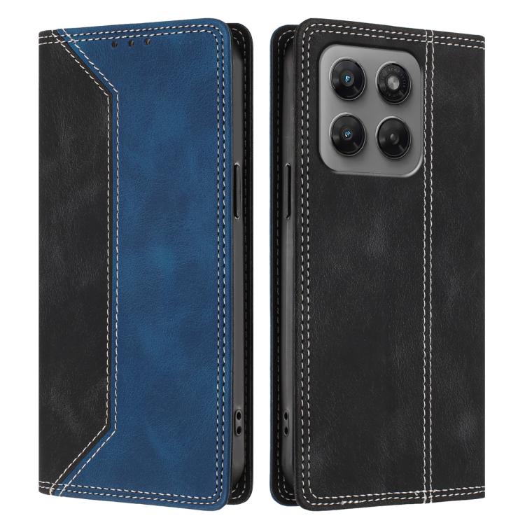 For Motorola Moto G37 Power 5G Skin Feel Two-tone RFID Blocking Vegan Leather Phone Case
