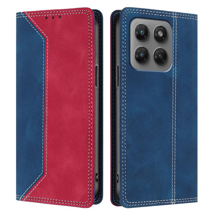 For Motorola Moto G37 / G47 5G Skin Feel Two-tone RFID Blocking Vegan Leather Phone Case