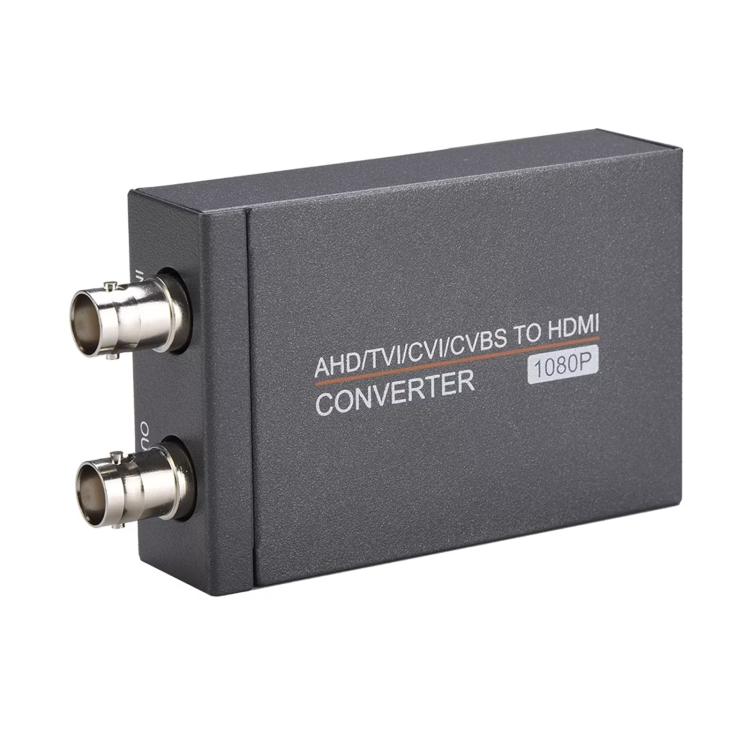 NK-T8 Dual AHD to HDMI 1080P HD BNC Camera Signal Converter, Support TVI, CVI, CVBS - Grey