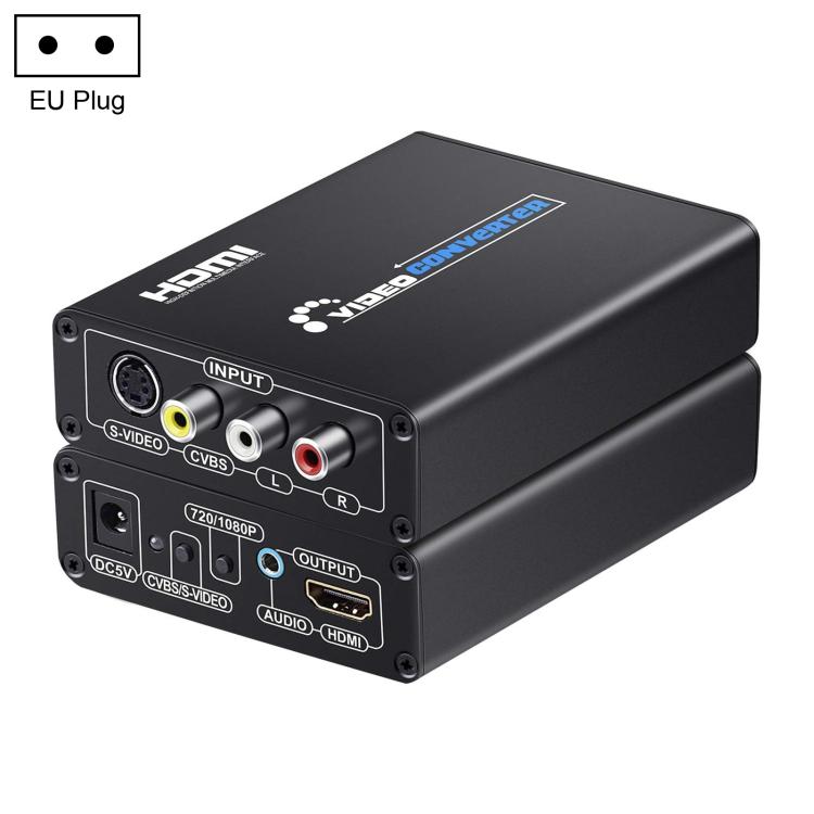 NK-H28 AV, S-VIDEO to HDMI, 3.5mm Audio Jack 1080P HD Video Converter