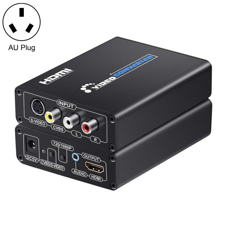 NK-H28 AV, S-VIDEO to HDMI, 3.5mm Audio Jack 1080P HD Video Converter
