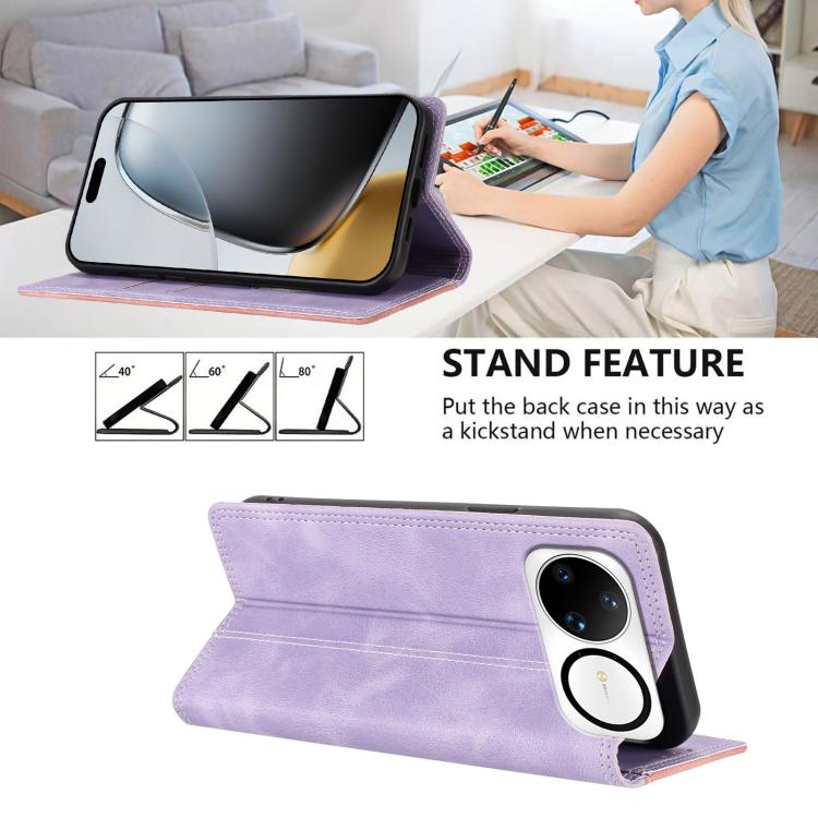 For Huawei nova 15 Ultra Skin Feel Two-tone RFID Blocking Vegan Leather Phone Case