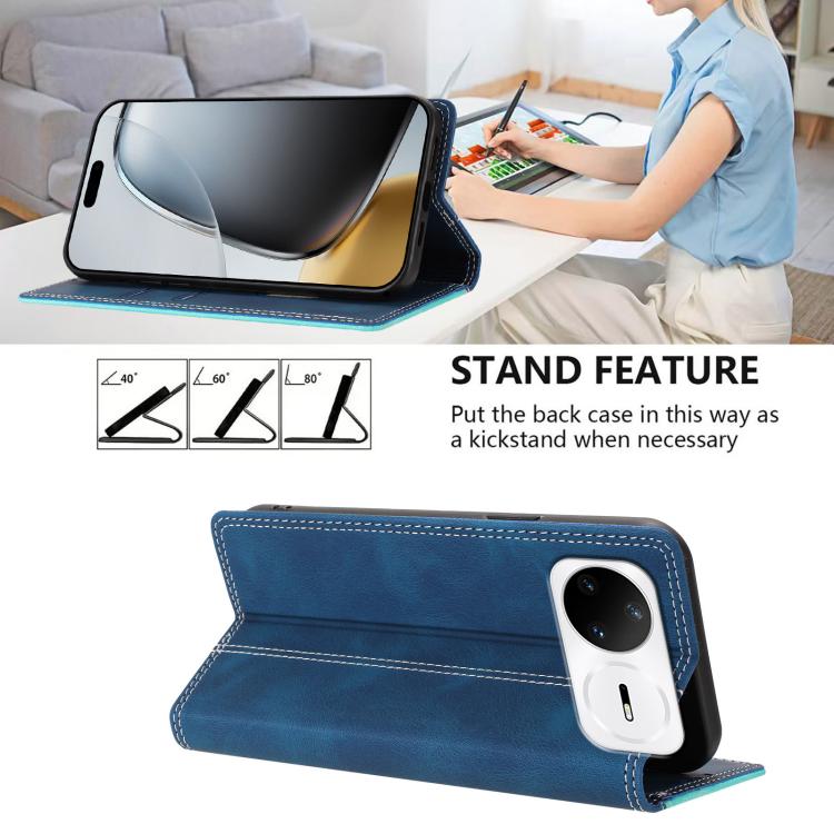 For Huawei nova 15 Pro Skin Feel Two-tone RFID Blocking Vegan Leather Phone Case
