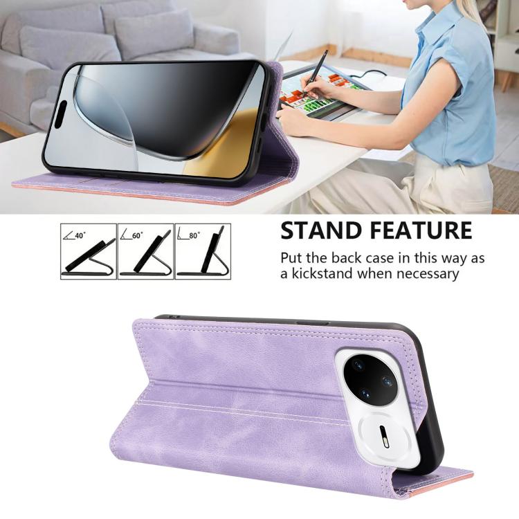 For Huawei nova 15 Pro Skin Feel Two-tone RFID Blocking Vegan Leather Phone Case