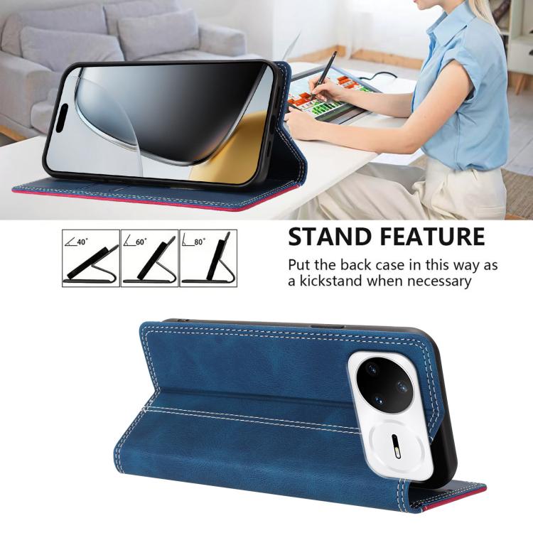 For Huawei nova 15 Pro Skin Feel Two-tone RFID Blocking Vegan Leather Phone Case