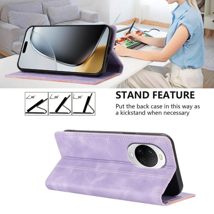 For Huawei nova 15 Skin Feel Two-tone RFID Blocking Vegan Leather Phone Case