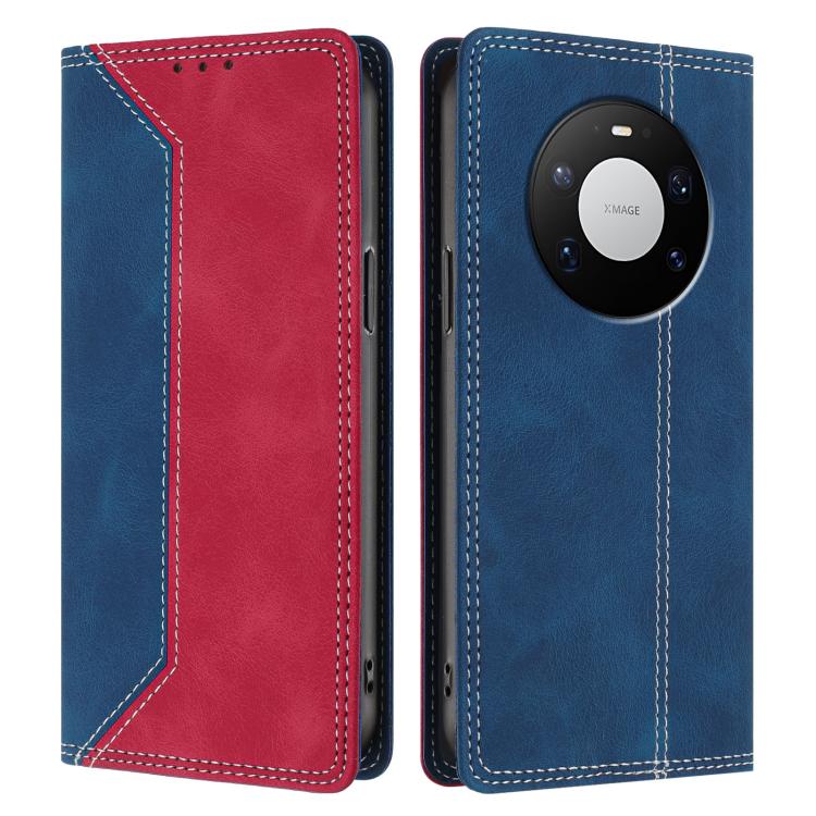 For Huawei Mate 80 Pro Skin Feel Two-tone RFID Blocking Vegan Leather Phone Case