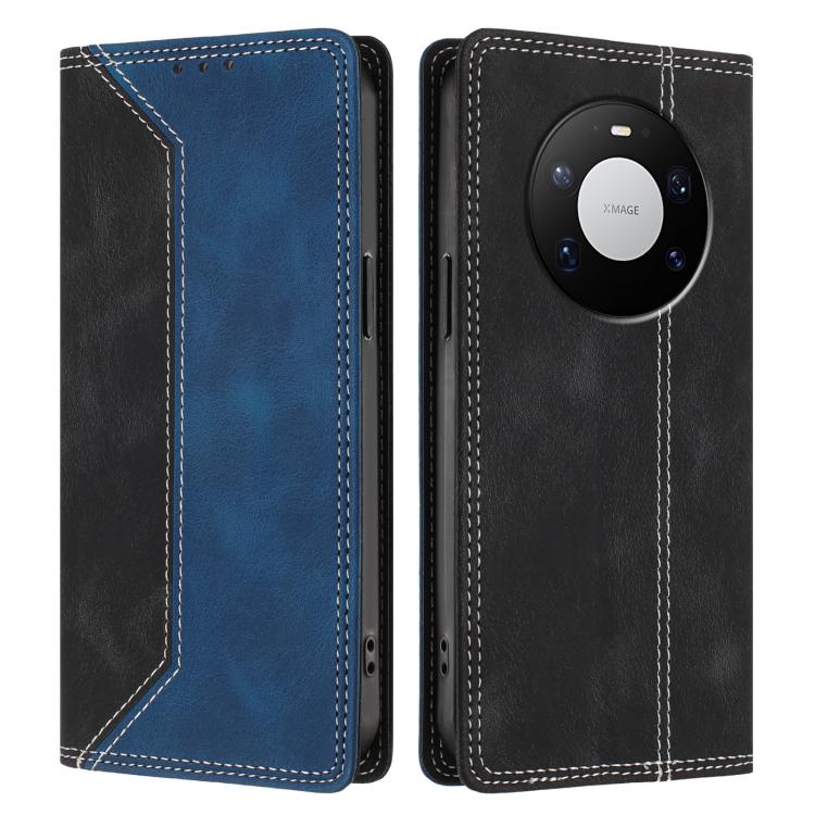 For Huawei Mate 80 Pro Skin Feel Two-tone RFID Blocking Vegan Leather Phone Case