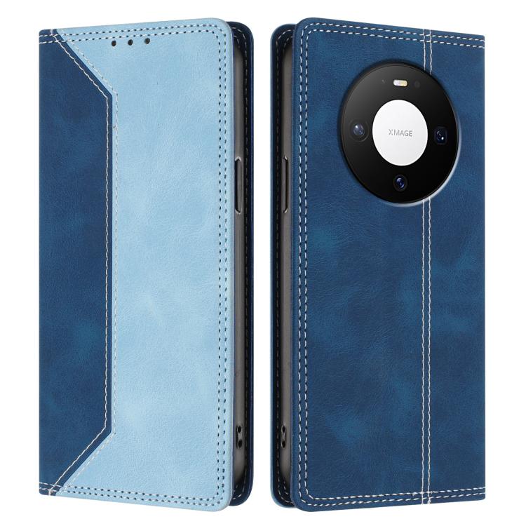 For Huawei Mate 80 Skin Feel Two-tone RFID Blocking Vegan Leather Phone Case