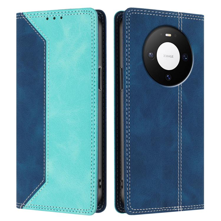 For Huawei Mate 80 Skin Feel Two-tone RFID Blocking Vegan Leather Phone Case