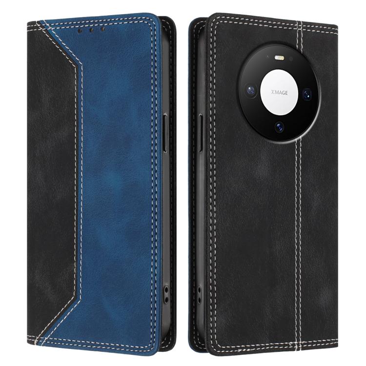 For Huawei Mate 80 Skin Feel Two-tone RFID Blocking Vegan Leather Phone Case