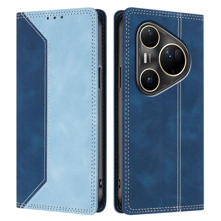 For Huawei Pura 80 Ultra Skin Feel Two-tone RFID Blocking Vegan Leather Phone Case