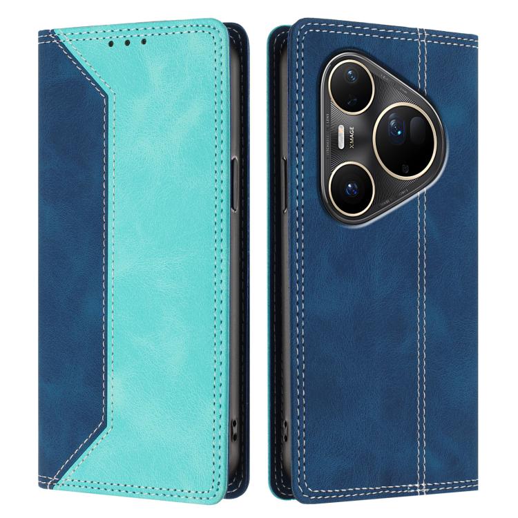 For Huawei Pura 80 Ultra Skin Feel Two-tone RFID Blocking Vegan Leather Phone Case
