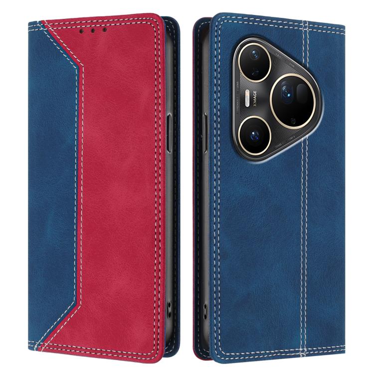 For Huawei Pura 80 Ultra Skin Feel Two-tone RFID Blocking Vegan Leather Phone Case
