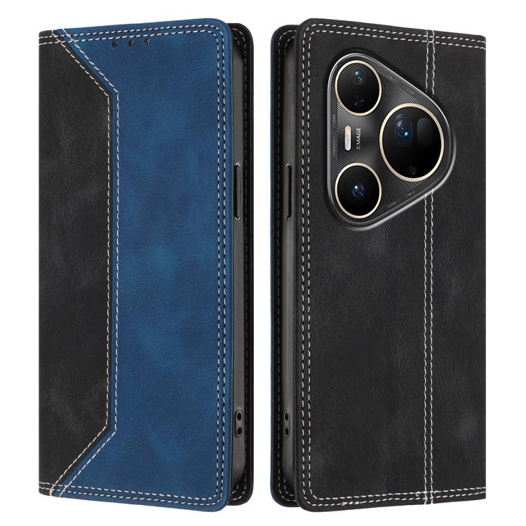 For Huawei Pura 80 Ultra Skin Feel Two-tone RFID Blocking Vegan Leather Phone Case