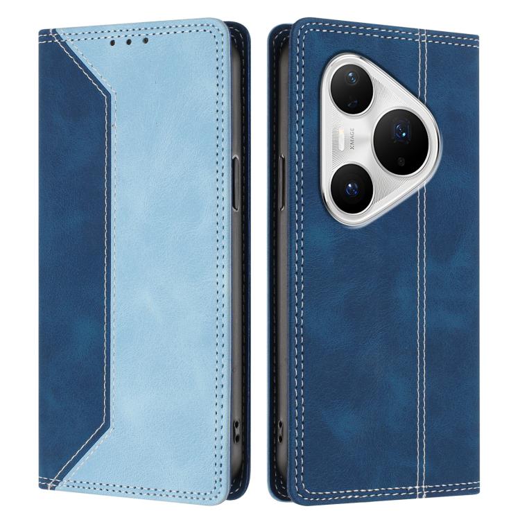 For Huawei Pura 80 Pro+ Skin Feel Two-tone RFID Blocking Vegan Leather Phone Case