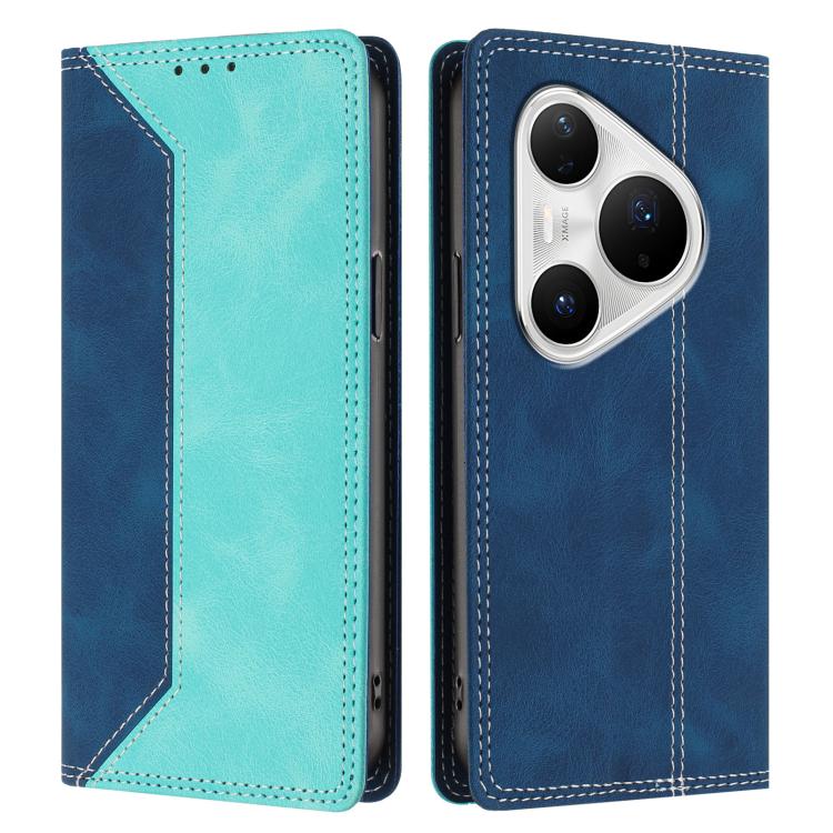 For Huawei Pura 80 Pro+ Skin Feel Two-tone RFID Blocking Vegan Leather Phone Case
