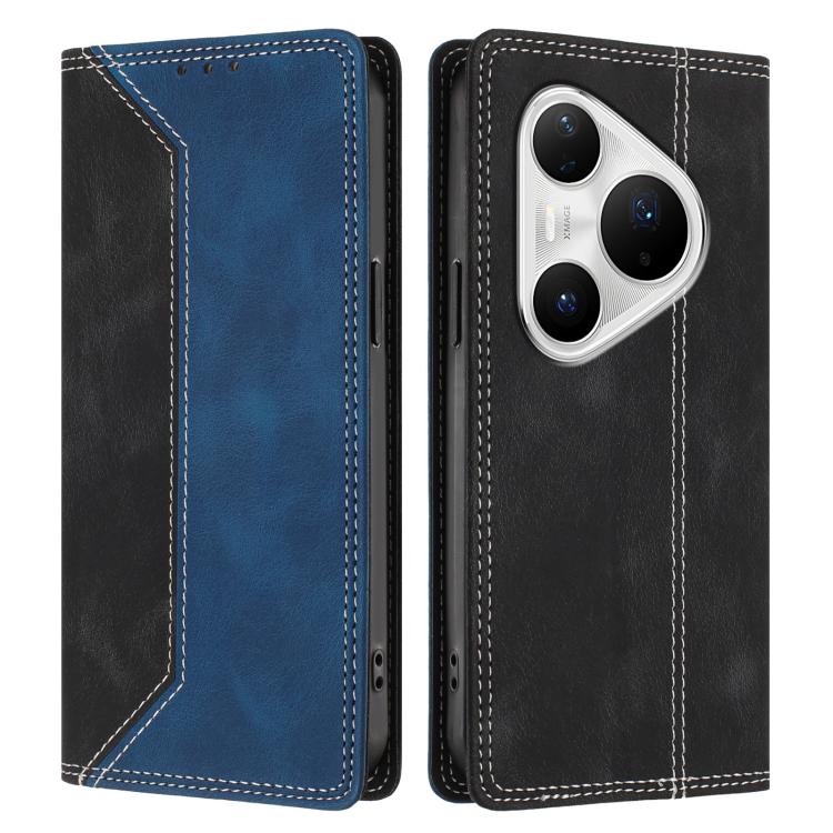 For Huawei Pura 80 Pro+ Skin Feel Two-tone RFID Blocking Vegan Leather Phone Case