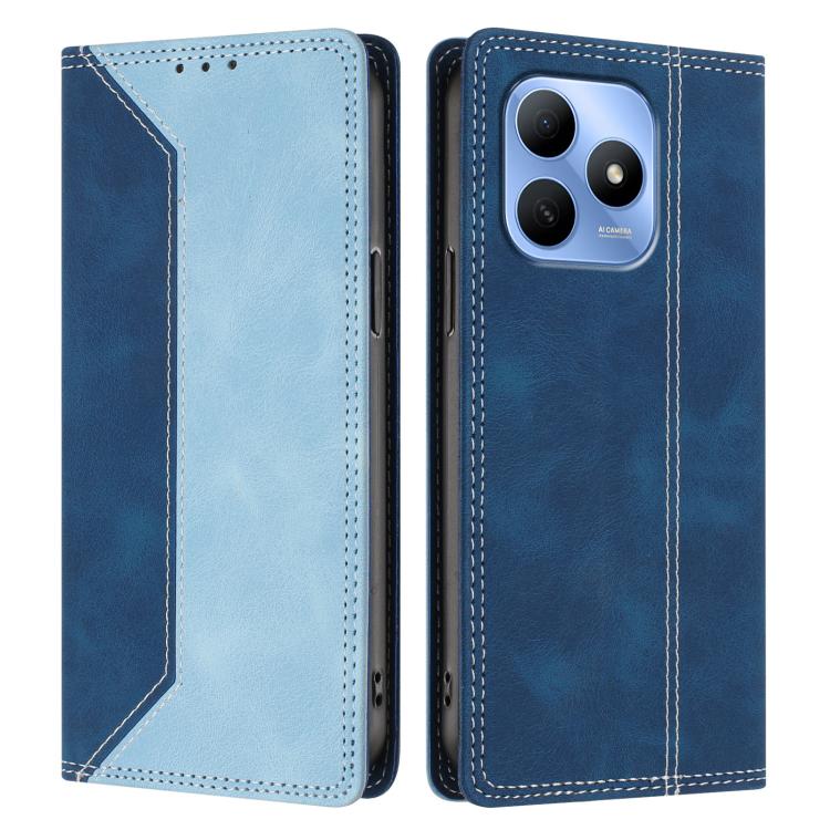 For Huawei Enjoy 80s Skin Feel Two-tone RFID Blocking Vegan Leather Phone Case