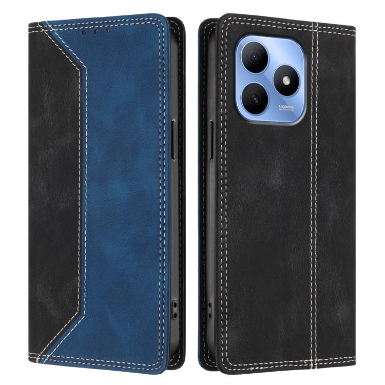 For Huawei Enjoy 80s Skin Feel Two-tone RFID Blocking Vegan Leather Phone Case