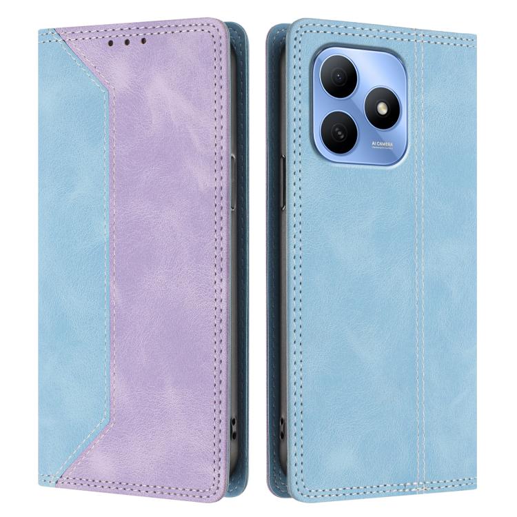 For Huawei Enjoy 80s Skin Feel Two-tone RFID Blocking Vegan Leather Phone Case