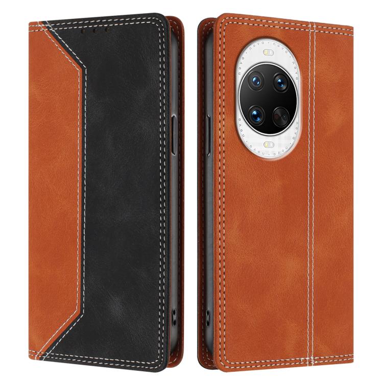For Huawei nova 14 Pro Skin Feel Two-tone RFID Blocking Vegan Leather Phone Case