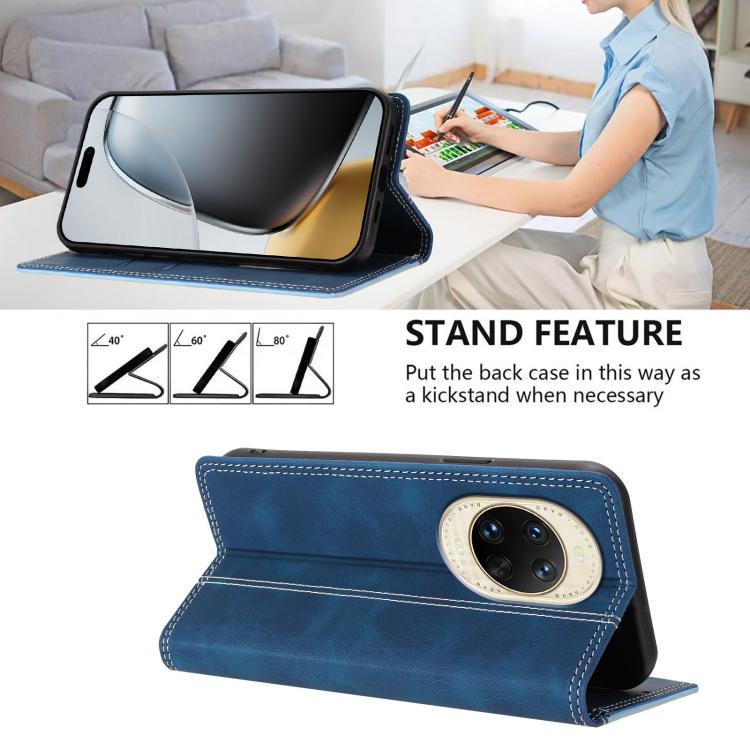 For Huawei nova 14 Skin Feel Two-tone RFID Blocking Vegan Leather Phone Case