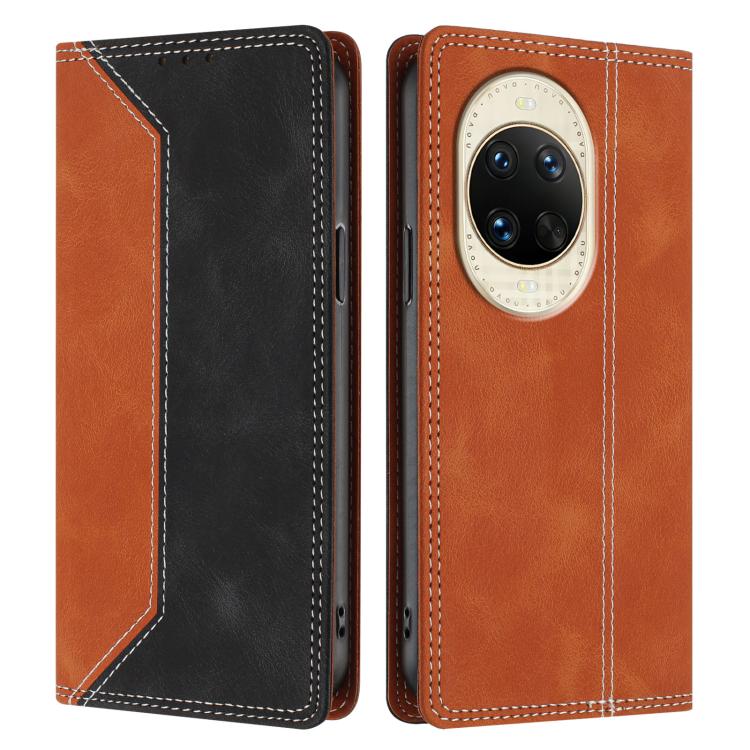 For Huawei nova 14 Skin Feel Two-tone RFID Blocking Vegan Leather Phone Case