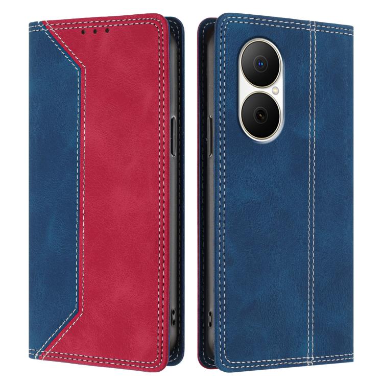 For Huawei Enjoy 80 Skin Feel Two-tone RFID Blocking Vegan Leather Phone Case