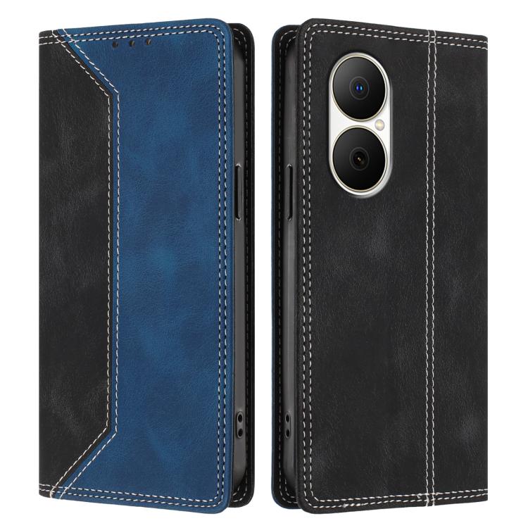 For Huawei Enjoy 80 Skin Feel Two-tone RFID Blocking Vegan Leather Phone Case