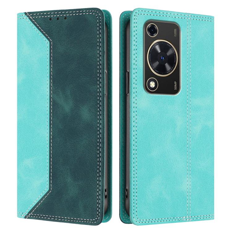 For Huawei Enjoy 70 Skin Feel Two-tone RFID Blocking Vegan Leather Phone Case