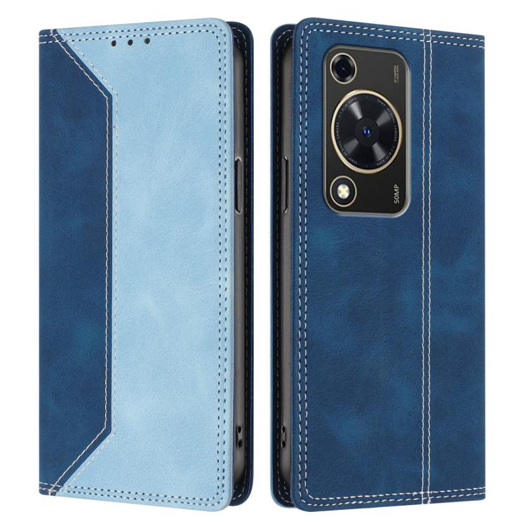 For Huawei Enjoy 70 Skin Feel Two-tone RFID Blocking Vegan Leather Phone Case