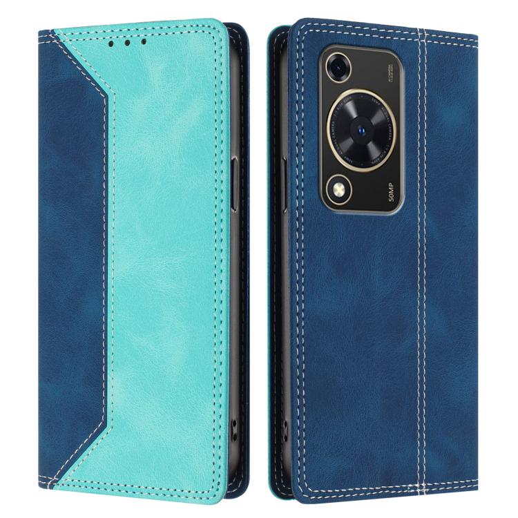 For Huawei Enjoy 70 Skin Feel Two-tone RFID Blocking Vegan Leather Phone Case