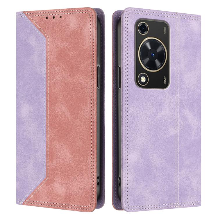 For Huawei Enjoy 70 Skin Feel Two-tone RFID Blocking Vegan Leather Phone Case