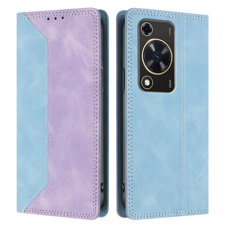 For Huawei Enjoy 70 Skin Feel Two-tone RFID Blocking Vegan Leather Phone Case