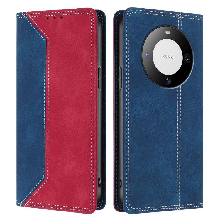For Huawei Mate 60 Skin Feel Two-tone RFID Blocking Vegan Leather Phone Case
