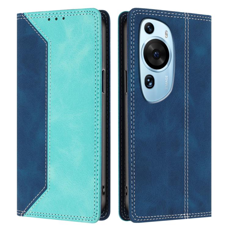 For Huawei P60 Art Skin Feel Two-tone RFID Blocking Vegan Leather Phone Case