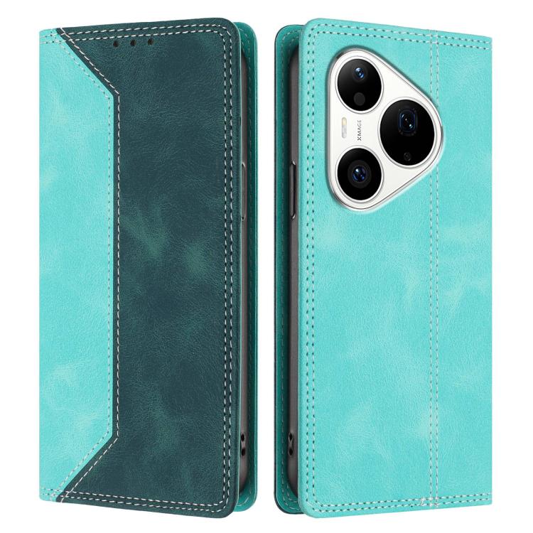 For Huawei Pura 90 Pro Skin Feel Two-tone RFID Blocking Vegan Leather Phone Case