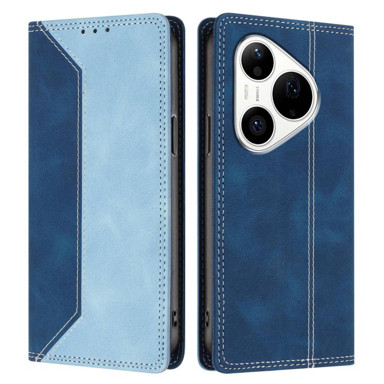 For Huawei Pura 90 Pro Skin Feel Two-tone RFID Blocking Vegan Leather Phone Case