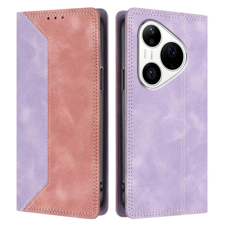 For Huawei Pura 90 Pro Skin Feel Two-tone RFID Blocking Vegan Leather Phone Case