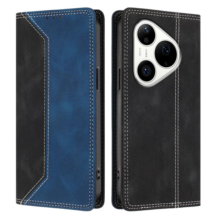For Huawei Pura 90 Pro Skin Feel Two-tone RFID Blocking Vegan Leather Phone Case