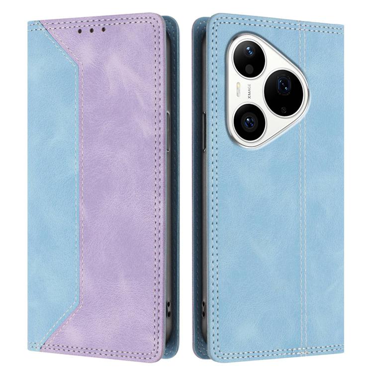 For Huawei Pura 90 Pro Skin Feel Two-tone RFID Blocking Vegan Leather Phone Case