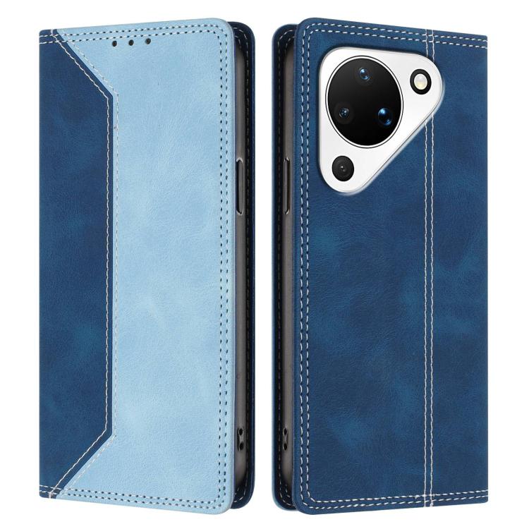 For Huawei Pura 90 Skin Feel Two-tone RFID Blocking Vegan Leather Phone Case