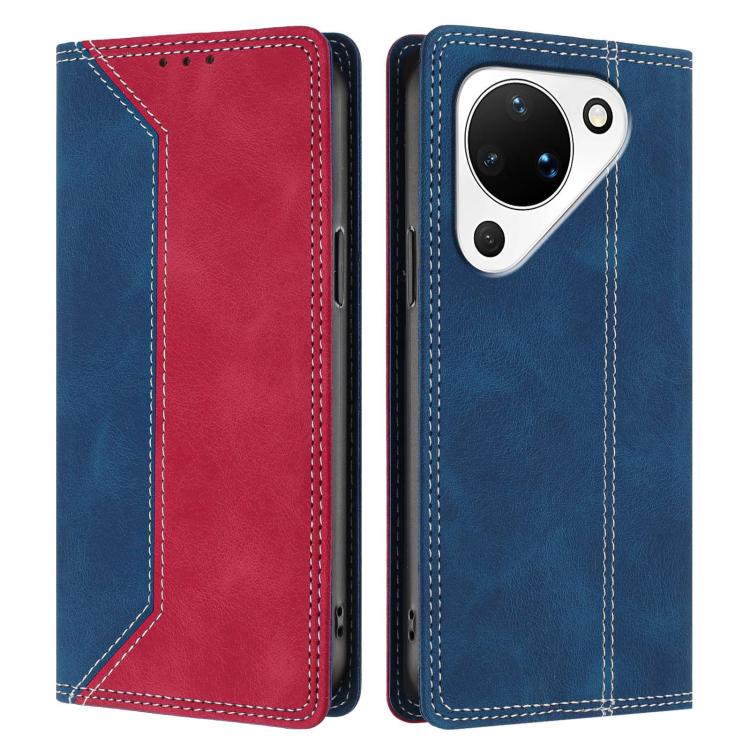 For Huawei Pura 90 Skin Feel Two-tone RFID Blocking Vegan Leather Phone Case