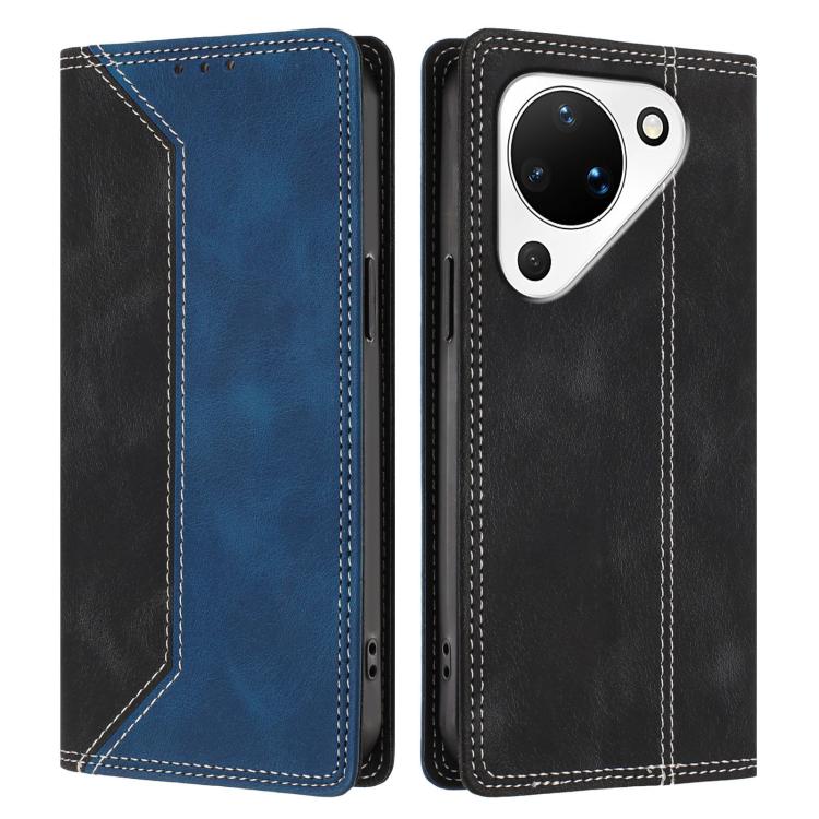 For Huawei Pura 90 Skin Feel Two-tone RFID Blocking Vegan Leather Phone Case